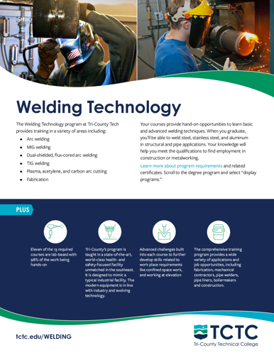 Welding Technology program flyer