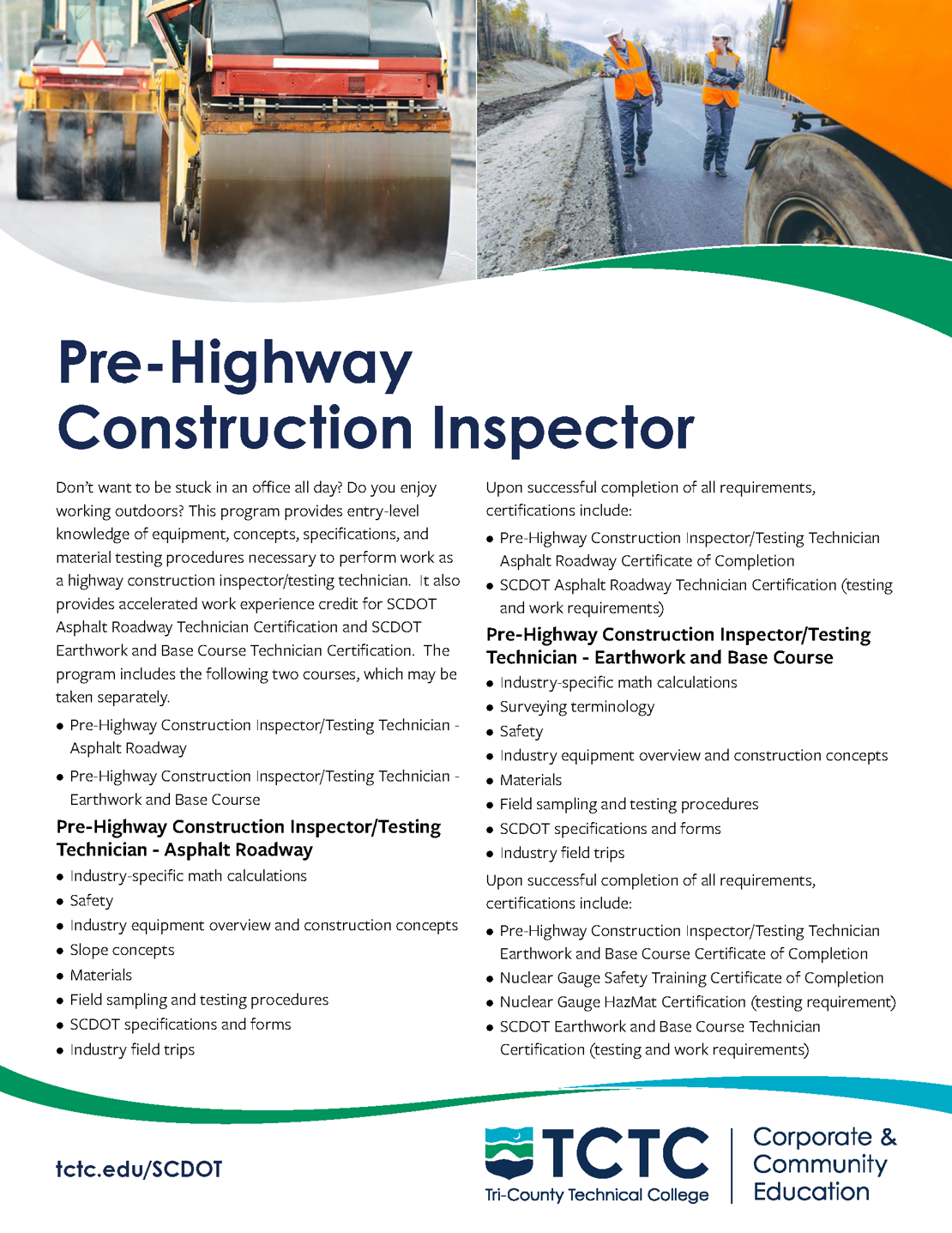 Pre-Highway Construction Brochure